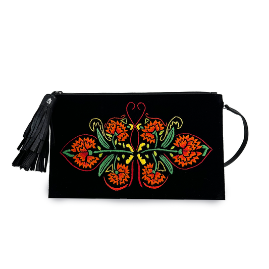 Bolso de mano mediano para fiesta, color naranja del norte